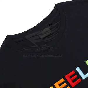 Impresión de logotipo personalizado cuello redondo Puff impresión camiseta más vendida Puff impresión camiseta para la venta - Product Image 3