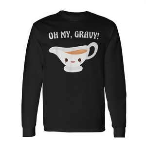 โอ้ ไมล์ ไมล์ กายวี โอ้กัฟฟ์ คิวท์ คาวาอิ เสื้อยืดแขนยาวลายกราฟฟี่บอทสำหรับวันขอบคุณพระเจ้า เสื้อยืดลายคาวาอิสำหรับวันขอบคุณพระเจ้าสำหรับโปรโมชั่น - Product Image 2