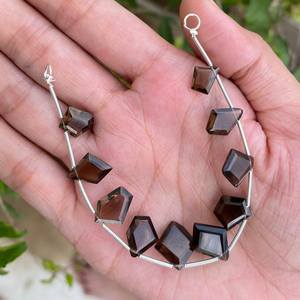 Cuentas facetadas de cuarzo ahumado de alta calidad de 10-15 MM de tamaño, cuentas de cuarzo, hebra de 8 pulgadas, piedras preciosas al por mayor - Product Image 1