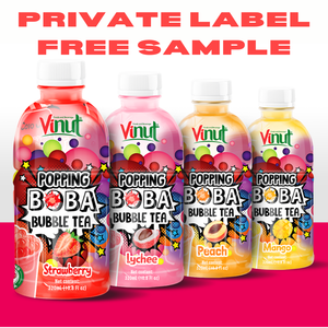 เครื่องดื่มน้ำมะม่วงชาระบับเบิ้ล popping Boba 330ml ผลิต vinut | น้ำตาล0ฉลากส่วนตัวตัวอย่างฟรี oemodm - Product Image 5