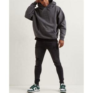 Sweat à capuche homme surdimensionné 100% coton mélangé avec impression personnalisée Streetwear Ultra Luxury Blank Pullover Heavyweight Sweatshirt - Product Image 4