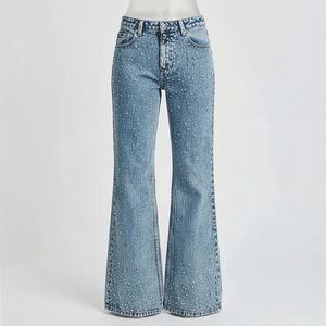 Professional Made New <b>Women's</b> Skinny Denim <b>Jeans</b> Pant Winter Casual Wear Stylish Rhinestone Price Outdoor Use Streetwear - Product Image 1