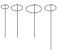 Supports pour plantes grimpantes en fil d'acier galvanisé vert foncé - Longueurs de 4' et 6' pour les jardins potagers et fleurisseries - RAPITECH PS006-01