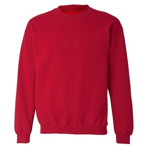 100% coton unisexe surdimensionné Sport polaire sweat brodé pull à col rond pour les femmes de haute qualité automne plaine teint - Product Image 1