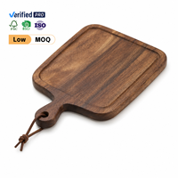 Schneidebrett aus Natürlichem Sapele-Holz Serviertablett mit Aufhängeloch für Brot, Käse, Obst und Partys