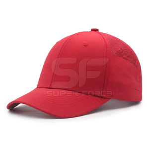 Sombrero de béisbol de color rojo liso personalizado para hombres Ropa deportiva de algodón ajustable para uso al aire libre Sombrero de béisbol clásico - Product Image 1
