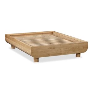 Cadre de lit moderne en bois de teck massif de couleur naturelle Design écologique Matériau de haute qualité pour une utilisation en intérieur dans la chambre à coucher - Product Image 1