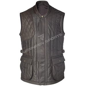 Chaleco de Piel Vacuna Genuina 2026, Multibolsillos, de Secado Rápido, para Pesca y Caza al Aire Libre, para Hombre - Product Image 1