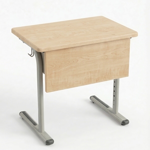 Best Sell ARSU Modern <b>Adjustable</b> Single Student <b>Desk</b> with Melamine Top Wire Basket for School Apartment & Hotel Use Wholesale - Product Image 3