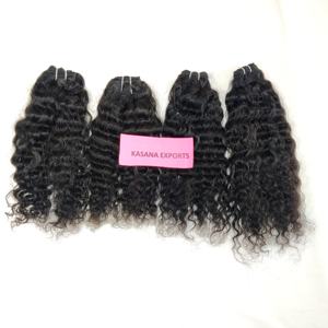 Extensiones de cabello virgen crudo para mujeres indias, cutícula barata alineada, tejido sin procesar, paquete de Color negro Natural - Product Image 1