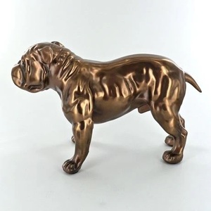 Escultura de Bulldog de bronce hogar jardín decorativo perro peligroso estatura artesanías figura de Animal personalizada escultura precio al por mayor - Product Image 3