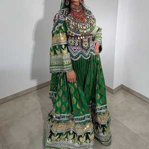 Maxi vestido tradicional afgano nuevo estilo apliques de moda terciopelo modesto ropa de fiesta de boda para mujer - Product Image 3