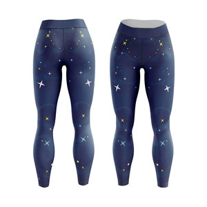 Leggings 100% poliéster tela elástica hombres alto deporte Leggings Push Up mujeres entrenamiento cintura alta transpirable Legging - Product Image 1