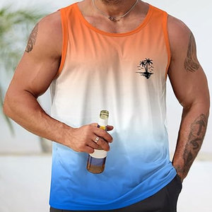 Chaleco de sublimación de secado rápido de punto transpirable de poliéster deportivo al por mayor de fabricante camisetas sin mangas de maratón para correr personalizadas - Product Image 4