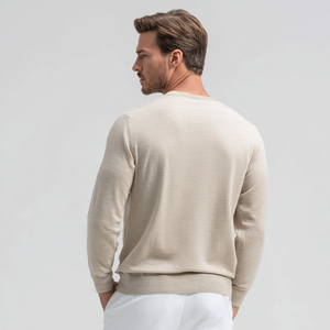 OEM et ODM pull pour hommes pull à fermeture éclair couleur pure coton décontracté hommes pull tricoté pull tricots - Product Image 2