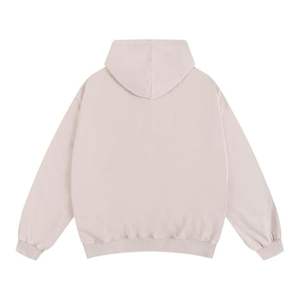 เสื้อมีฮู้ดผ้าฟลีซผ้าฝ้าย380Gsm โอเวอร์ไซส์สำหรับผู้หญิงเสื้อฮู้ดมีซิปด้านหน้าแบบย้อนยุค - Product Image 2