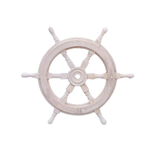 Decoración de pared artesanal de madera náutica, rueda de barco de Metal pulido Natural ecológica dirigida por rueda de barco, decoración interior de lavado verde - Product Image 5