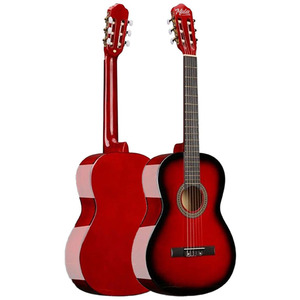 Guitare classique rouge 4/4 avec tige de tension réglable et table en épicéa |   Midex CG-270RD - Product Image 2