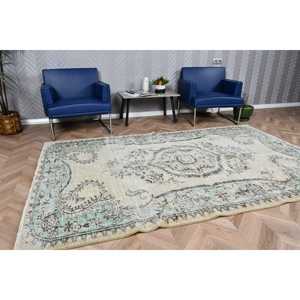 Grand tapis turc vintage 5,4x8,8 pieds, tapis camouflage vert en laine - Product Image 3