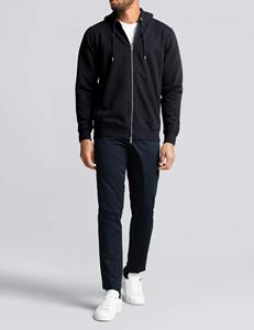 Breathable Winter Embroidered Custom Logo High Quality 100% Cotton <b>Men's</b> Zipper-Up French Terry Heavyweight <b>Black</b> Hoodie - Product Image 6