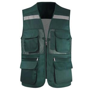 Chaleco de hombre, abrigo de herramientas, chaleco de fotógrafo de verano a la moda, chaqueta sin mangas de trabajo de malla, chaleco con múltiples bolsillos - Product Image 2