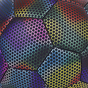 High Quality OEM <b>Glowing</b> Reflective Holographic Soccer Ball Luminous Light-Up <b>Football</b> for Night Training Made In Pakistan - Product Image 6