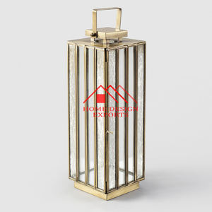 Lanterne à bougie suspendue en laiton pour décorations de mariage Lanterne à bougie en métal faite à la main pour hôtels et restaurants à domicile Meilleur décor - Product Image 4