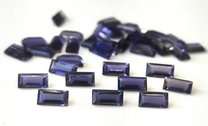 Baguette en iolite naturelle en gros taillée à facettes pierres précieuses en vrac 2x4mm-3x6mm bleu pour la fabrication de bijoux - Product Image 6