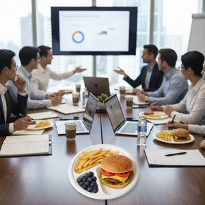 Assiette ronde compostable en bagasse de canne à sucre de 9 pouces à 3 sections pour la restauration - Product Image 3
