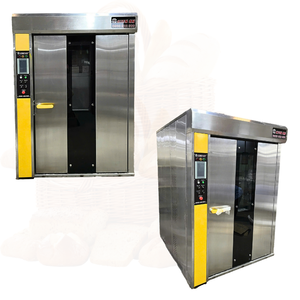 Easy to Use Big Bread Oven 32 Trays With Trolley Custom Logo <b>Rotary</b> Oven Bread Baking <b>Machine</b> Kien an Vietnam Supplier - Product Image 1
