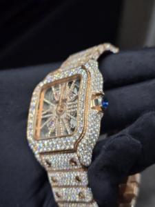 Montre de luxe pour homme de haute qualité, hip-hop, sertie de diamants VVS, cadran à chiffres romains, testeur de diamants - Vente en gros disponible - Product Image 2