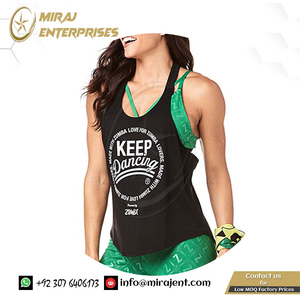 Débardeur d'entraînement en tissu tissé personnalisé pour femmes dos creux sans manches Gym Yoga Sport Style pour printemps Fitness danse Fitness - Product Image 2