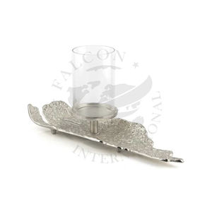 Portavelas de Lujo de Diseño Único, de Vidrio Huracán y Hierro Niquelado, para Decoración del Hogar, Bodas y Navidad - Product Image 4