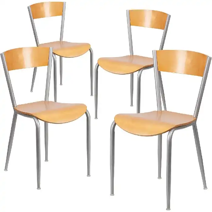 Modern Industrial Metal Dining Chair Ballard Design Stainless Steel Counter Furniture for Entry Bedroom Hotel-Wholesale Price