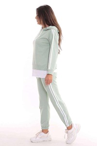 Fabricantes OEM LOGO personalizado Rosa 3D Puff Imprimir Ropa de calle de las mujeres para pantalones de chándal Jersey - Product Image 3