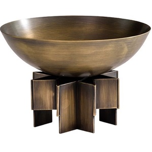 Bol décoratif en laiton et aluminium fait main et personnalisé, finition haut de gamme, bols de service pour hôtel, décoration de la maison et de la table - Product Image 5