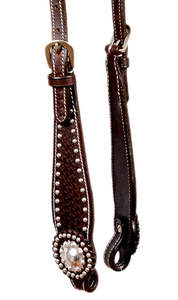 Vente en gros de haute qualité Western une oreille Headstall usiné à la main sculpture sur cuir équitation produit équestre - Product Image 5