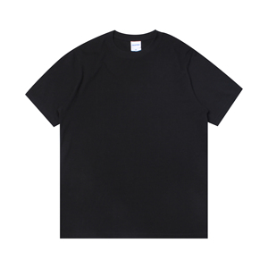 El diseño de manga corta de color sólido de estilo japonés se siente suelto en la calle, Camiseta de cuello redondo de algodón puro de gran tamaño para hombres - Product Image 3