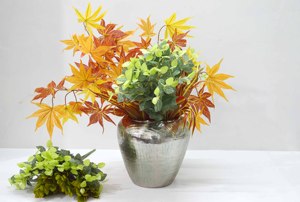 Aluminum Textured Nickel Plated Two Tone Color Flower <b>Vase</b> with Brass Fancy Stem Screwed Hot Sale Fancy Home and <b>Wedding</b> <b>Vases</b> - Product Image 2