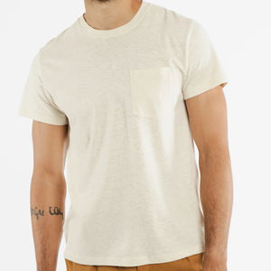 T-shirts pour hommes en coton biologique avec poche, t-shirts d'été pour hommes, t-shirt à manches courtes pour hommes, t-shirt personnalisé surdimensionné - Product Image 6
