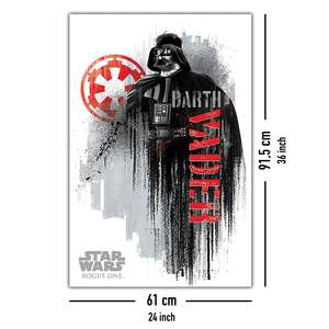 โร้กวัน อะ สตาร์ วอร์ส สตอรี่ ภาพพิมพ์บนผ้าใบลายดาร์ธ เวเดอร์ สไตล์กรันจ์ ดีไซน์นามธรรมสมัยใหม่ - Product Image 5