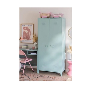 Almirah de metal resistente elegante para la solución de almacenamiento de la sala de estar con estanterías ajustables y cerraduras fuertes seguras - Product Image 1