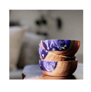 Bol en résine de qualité supérieure fabriqué à la main texture de marbre lisse surface brillante idéale pour les collations fruits ou l'utilisation de centre de table à manger - Product Image 6