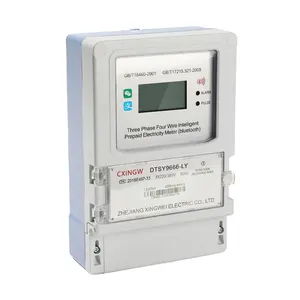 DTSY9666 three phase four wire prepaid IC card type electricity meter english LCD display shopping mall and rent house usage