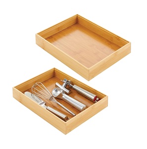 Organizador de Cajones Apilable Mangowood para Cocina; Almacena Cubiertos, Utensilios - Colección Echo - Paquete de 2 - Product Image 1