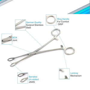 Pince éponge Foerster à bas prix Pince d'instruments chirurgicaux dentelés droits en acier inoxydable de qualité supérieure - Product Image 2
