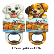 Pegatina Magnética con Diseño Mediterráneo de Animales en Plástico Impreso, con Forma de Botella, para el Regreso a Clases y Bautizos - Product Image 2
