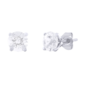 Boucles d'oreilles à la mode en or blanc 14 carats et diamants blancs incroyablement belles boucles d'oreilles à la mode pour les mariages et les fêtes des femmes - Product Image 5
