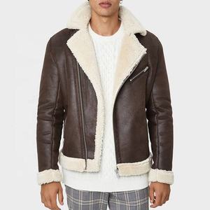 Chaqueta de cuero de nuevo diseño profesional para hombre, gran oferta, ropa de calle de manga larga con piel, Material de Cuero 100% para invierno - Product Image 1