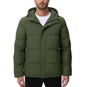 Chaqueta Acolchada Personalizada al por Mayor para Hombre, Talla Grande, Suave, Impermeable, para Exteriores, Negra, Moderna, de Invierno, Fabricante de Telas - Product Image 5